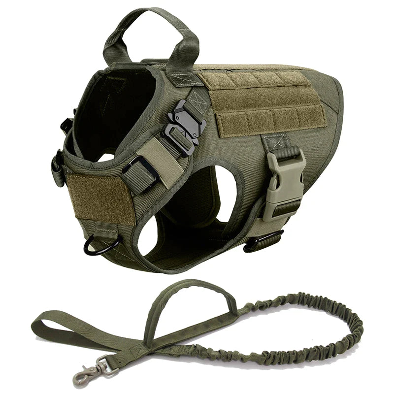 K9 Tactical Training Dog Harness Collar Leash Set