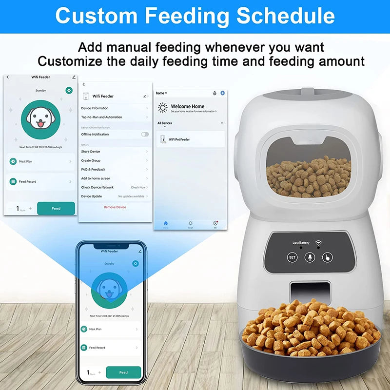 Smart Automatic Pet Food Dispenser 3.5L