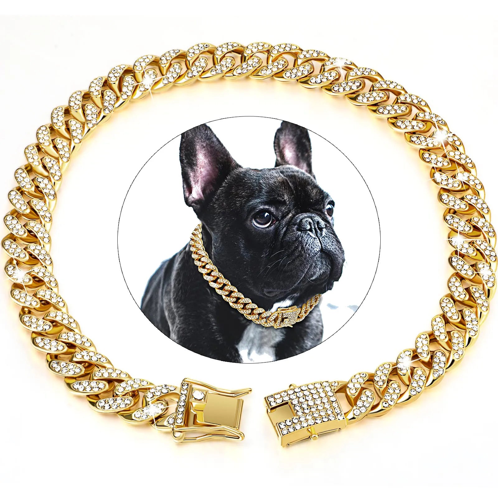 Jewelry Diamond Chain Dog Collar