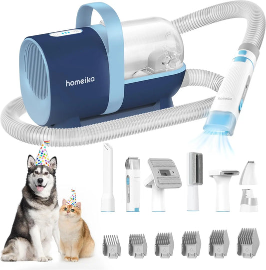 Pet Grooming Kit & Dog Hair Vacuum 1.5L