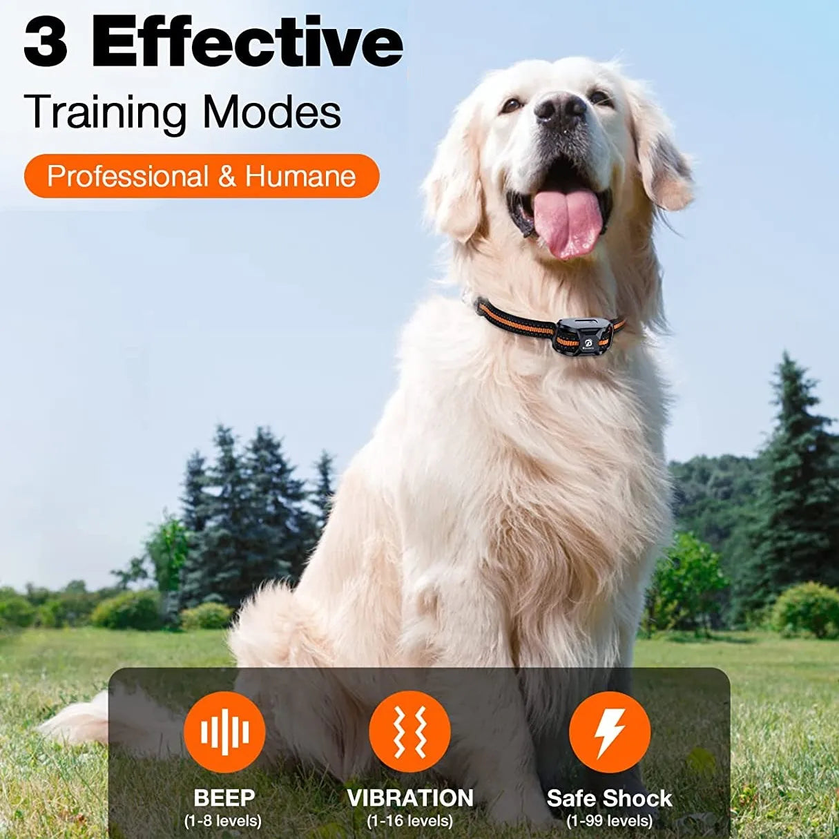 Remote Dog Training Collar - Beep, Vibrate, Shock