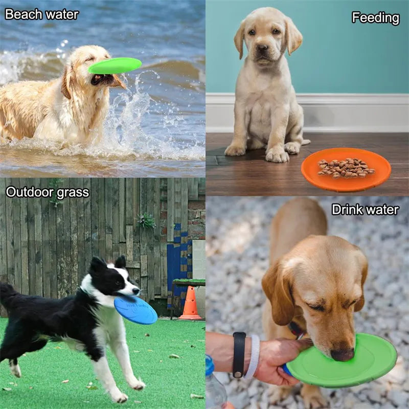 Interactive Silicone Frisbee Dog Train Toy